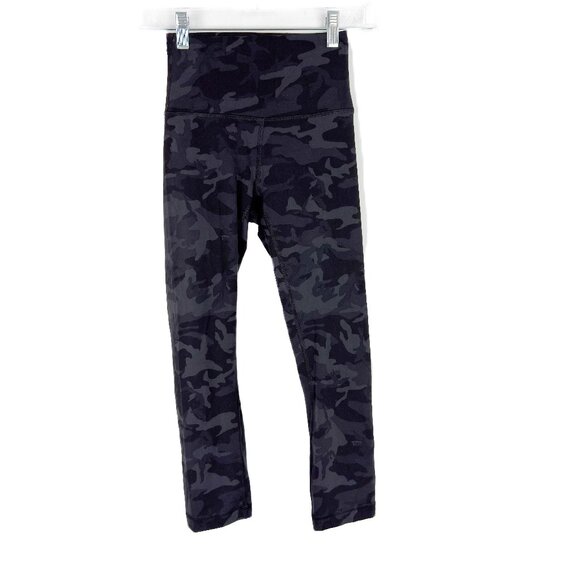Lululemon Wunder Train High-Rise Crop 21" Heritage 365 Camo Deep Coal Multi 2 - Picture 1 of 10